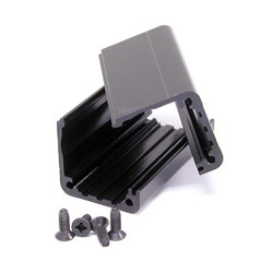 D-SIZE EXTRUSION - BLACK SET OF 2 HALVES + 4 SCREWS