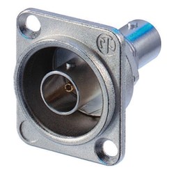 FLUSH-MOUNT BNC / BNC: D-SIZE GROUNDED SILVER HOUSING
