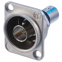 FLUSH-MOUNT BNC / BNC: D-SIZE ISOLATED SILVER HOUSING