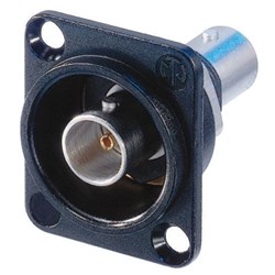 FLUSH-MOUNT BNC / BNC: D-SIZE ISOLATED BLACK HOUSING