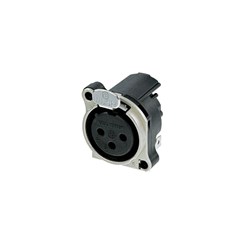 FEMALE - PIN 1 SEPARATE TO CHASSIS/GROUND HORIZONTAL