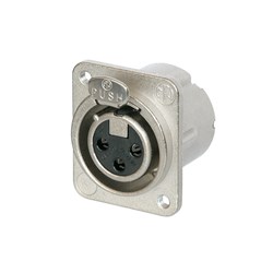 FEMALE 3-PIN DLX-SERIES WITH SOLDER TERMINALS & LATCH WITH M3 THREADED MOUNTING