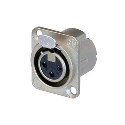 FEMALE 3-PIN DLX-SERIES WITH SOLDER TERMINALS & LATCH