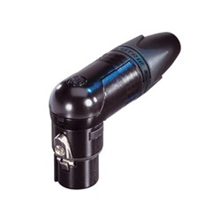3-PIN RIGHT ANGLE FEMALE BLACK/SILVER PINS