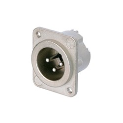 MALE 3-PIN DLX-SERIES WITH SOLDER TERMINALS & LATCH WITH M3 THREADED MOUNTING