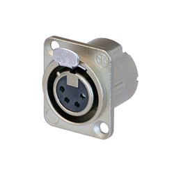 FEMALE 4-PIN DLX-SERIES WITH SOLDER TERMINALS & LATCH