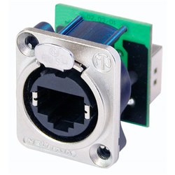 D-TYPE RECEPTACLE REAR RJ-45 FEED-THRU SOCKET NICKEL