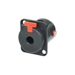 PANEL-MOUNT JACK RECEPTACLE BLACK SHELL
