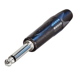 MONO JACK PLUG - NICKEL CONTACTS/ BLACK SHELL