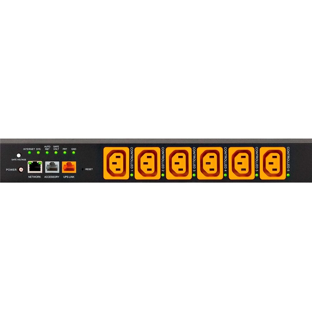 IP Vert Power Strip 12 outlets WB8 Amber Tech