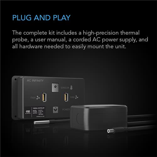 Controller 2 Therm controller LCD Thermostat for USB Fans