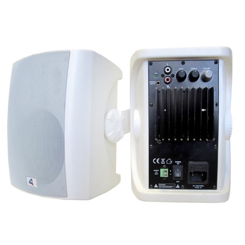 Australian Monitor Ampav30w White Stereo Powered Speaker Pair