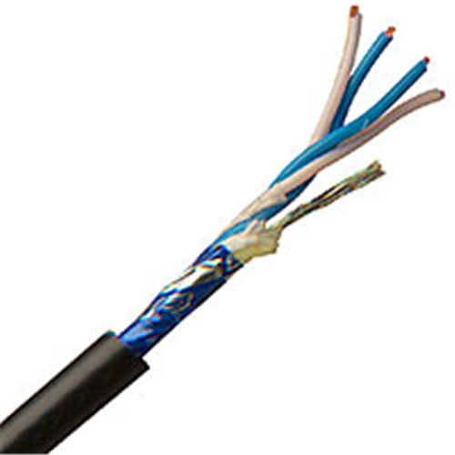 STAR QUAD, FOIL SHIELD, 5.0MM O.D., BLACK, 200M ROLL