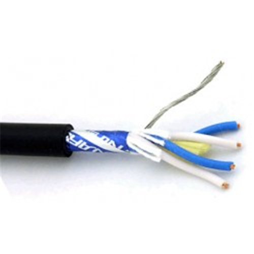 STAR QUAD, FOIL SHIELD, 6.2MM O.D., BLACK, 100M ROLL