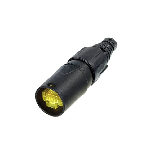 etherCON cable carrier for pre-assembled cables, black