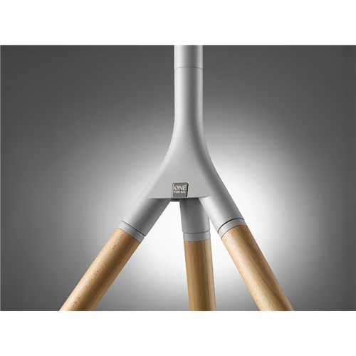 OFA Designer TV Stand Oak and Silver Grey LIGHT