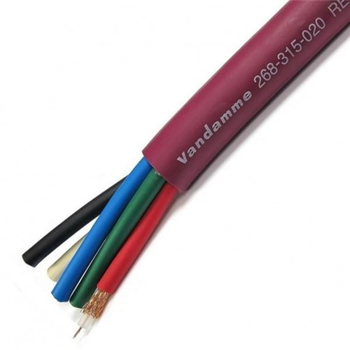 Red Series Plasma Grade 5 way coax multicore 100m