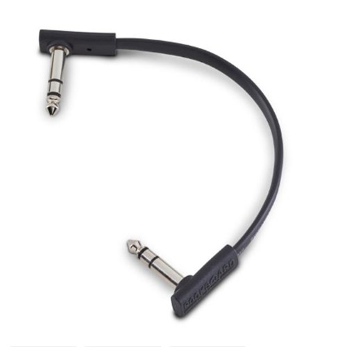 RockBoard Flat TRS Cable 15cm Black