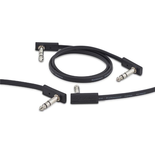 RockBoard Flat TRS Cable 30cm Black