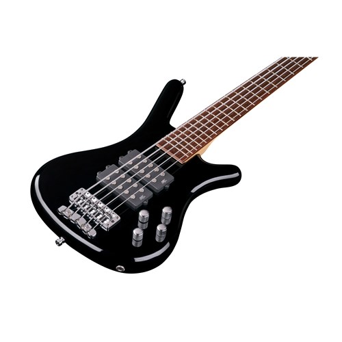 RockBass Corvette $$ 5-String Solid Black High Polish