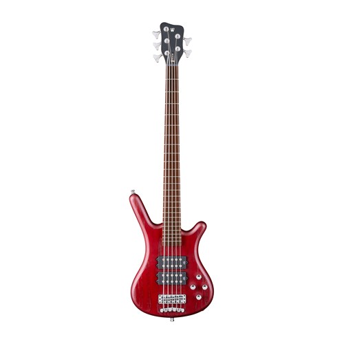 RockBass Corvette $$ 5-String Burgundy Red Transparent Satin