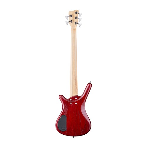 RockBass Corvette $$ 5-String Burgundy Red Transparent Satin