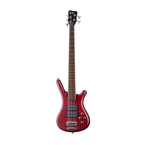 RockBass Corvette $$ 5-String Burgundy Red Transparent Satin