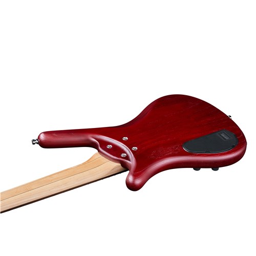 RockBass Corvette $$ 5-String Burgundy Red Transparent Satin