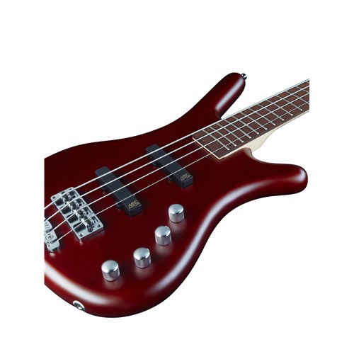 RockBass Corvette Basic 4-String Burgundy Red Transparent Satin
