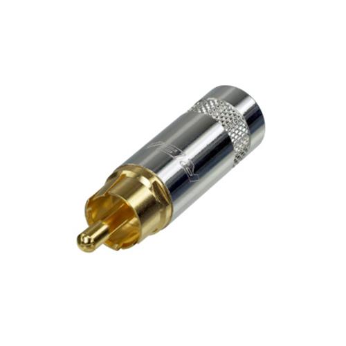 Metal RCA plug male gold plated contacts
