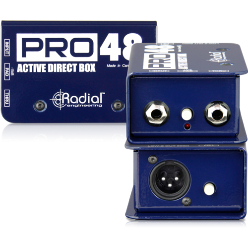 Radial PRO48 -  Active DI, compact design, 48V phantom powered  
