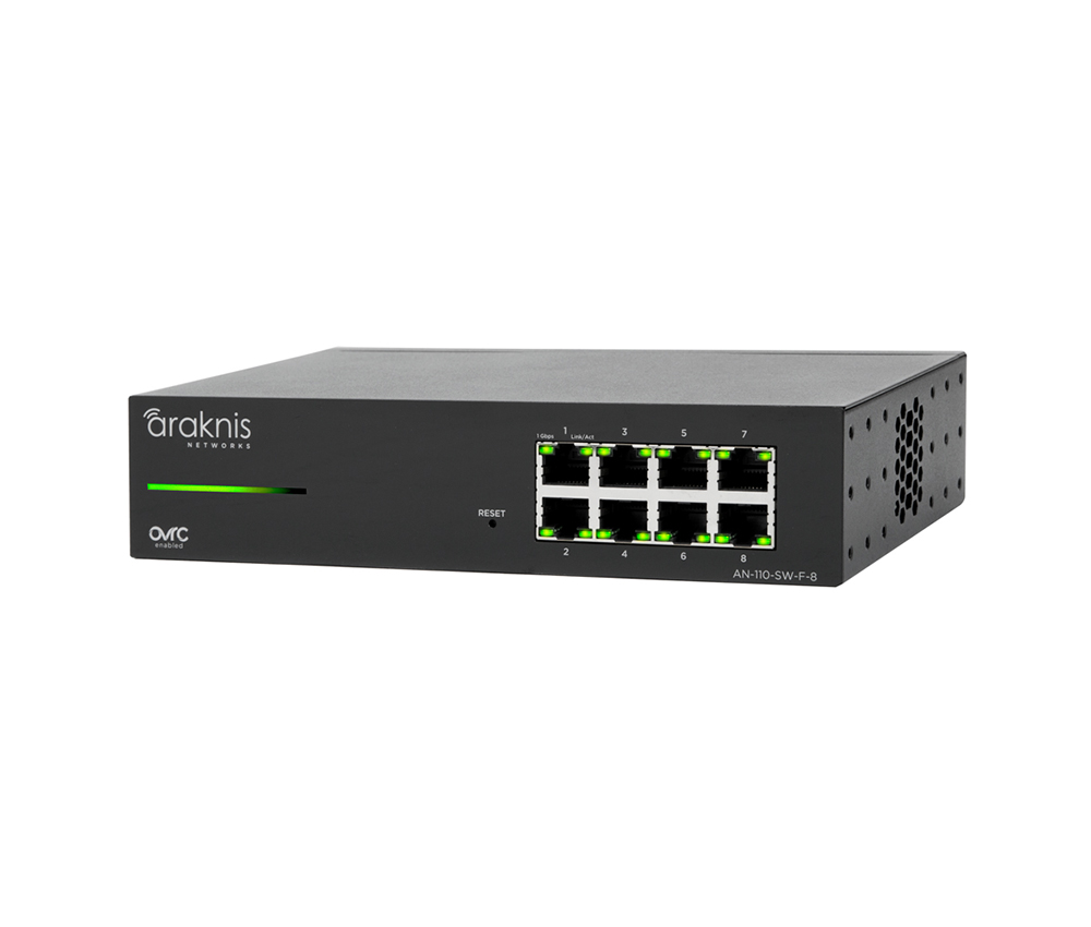110 Series 8 Port Switch AN110SW Amber Tech