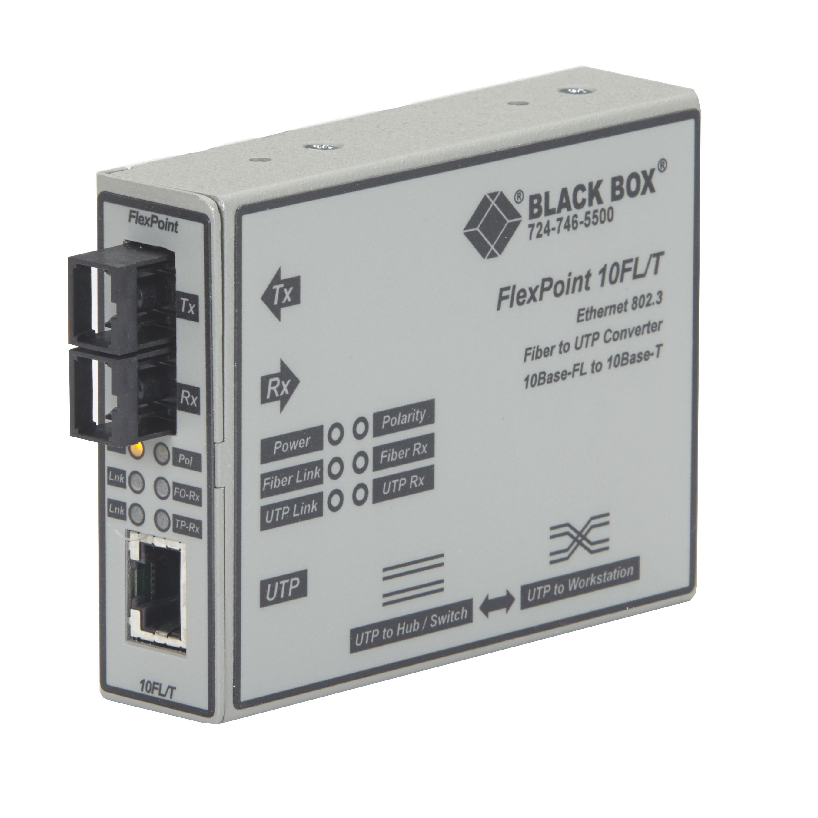 ETH MED CONV 10-Mbps Copper to 10-M - Amber Tech