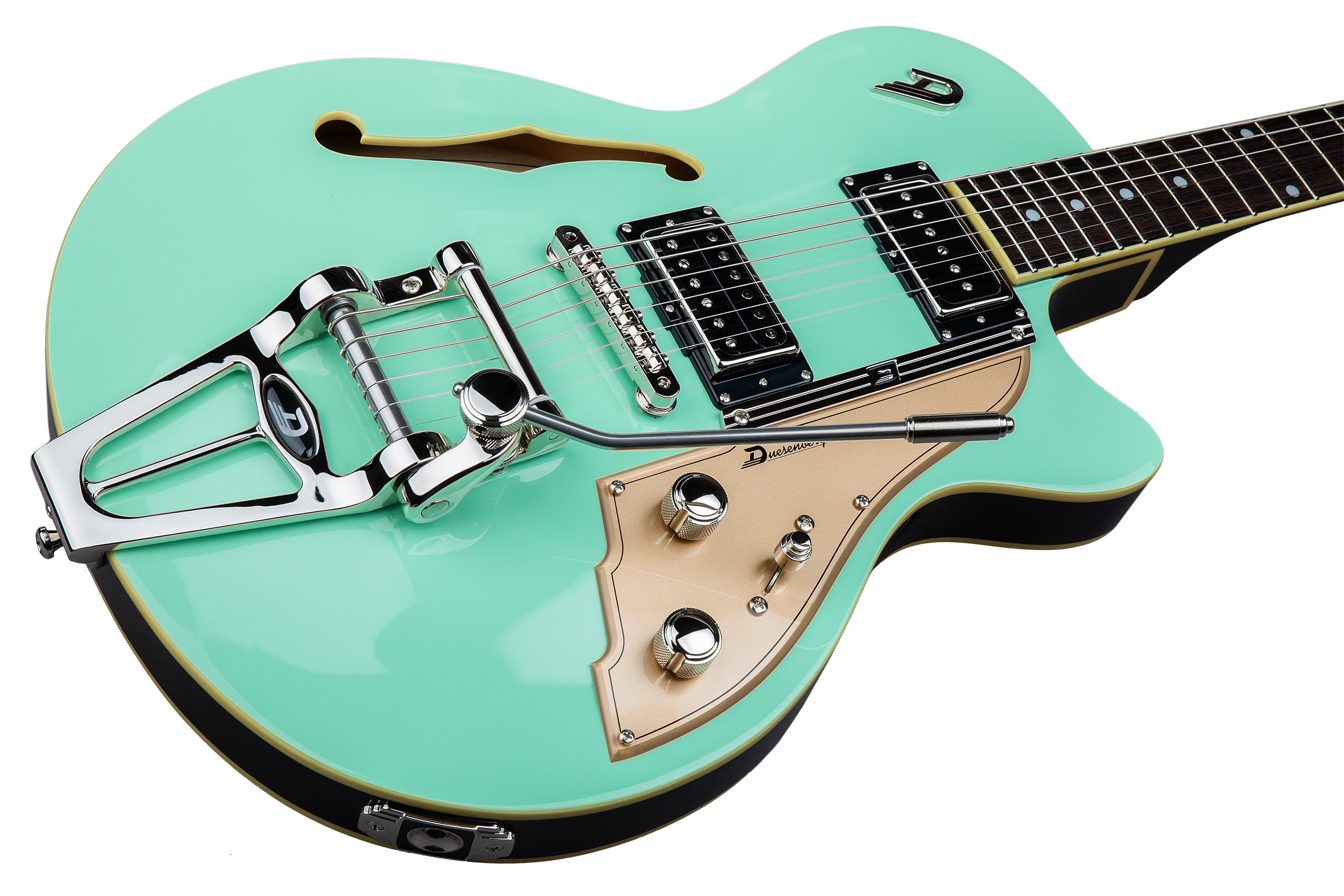 ギター Duesenberg Starplayer TV SurfGreen Duesenberg Starplayer TV Surf Green - Amber Tech