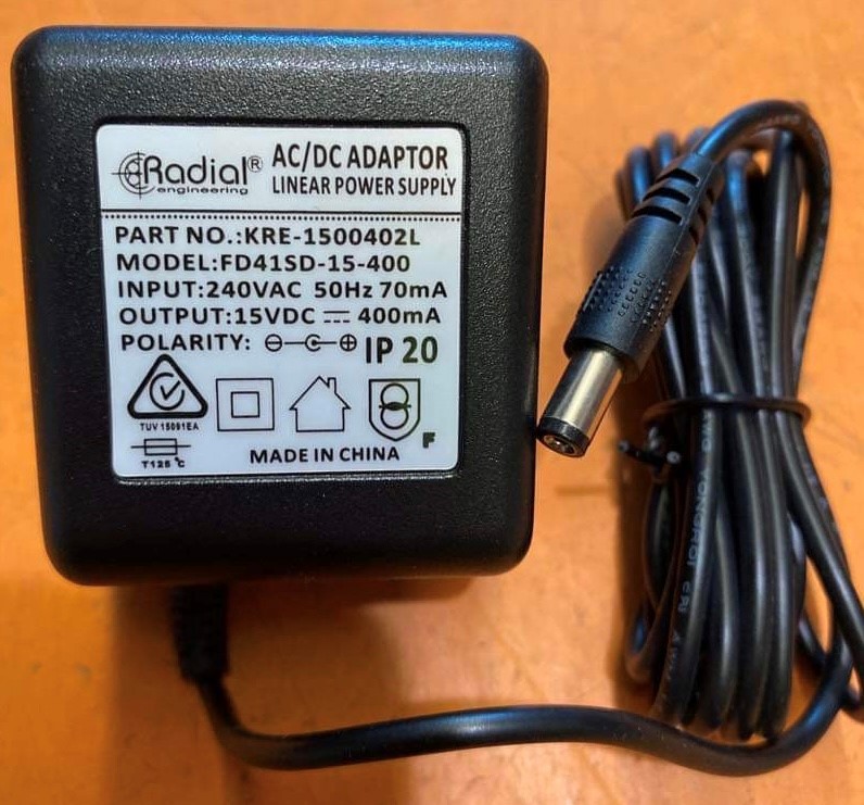 AC/DC Power Adapter For Radial Tonebone TriMode Tube Distortion