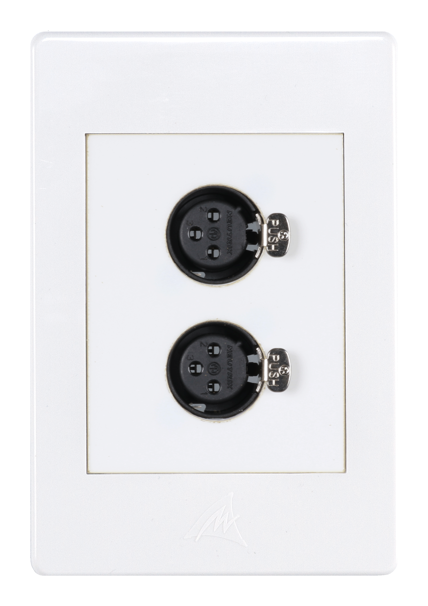 Dual Female XLR Wall Plate HPM WP2X Amber Tech